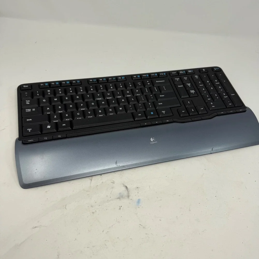 Logitech S520 Wireless Keyboard Black Silver Integrated Palm Rest Y-RBA97